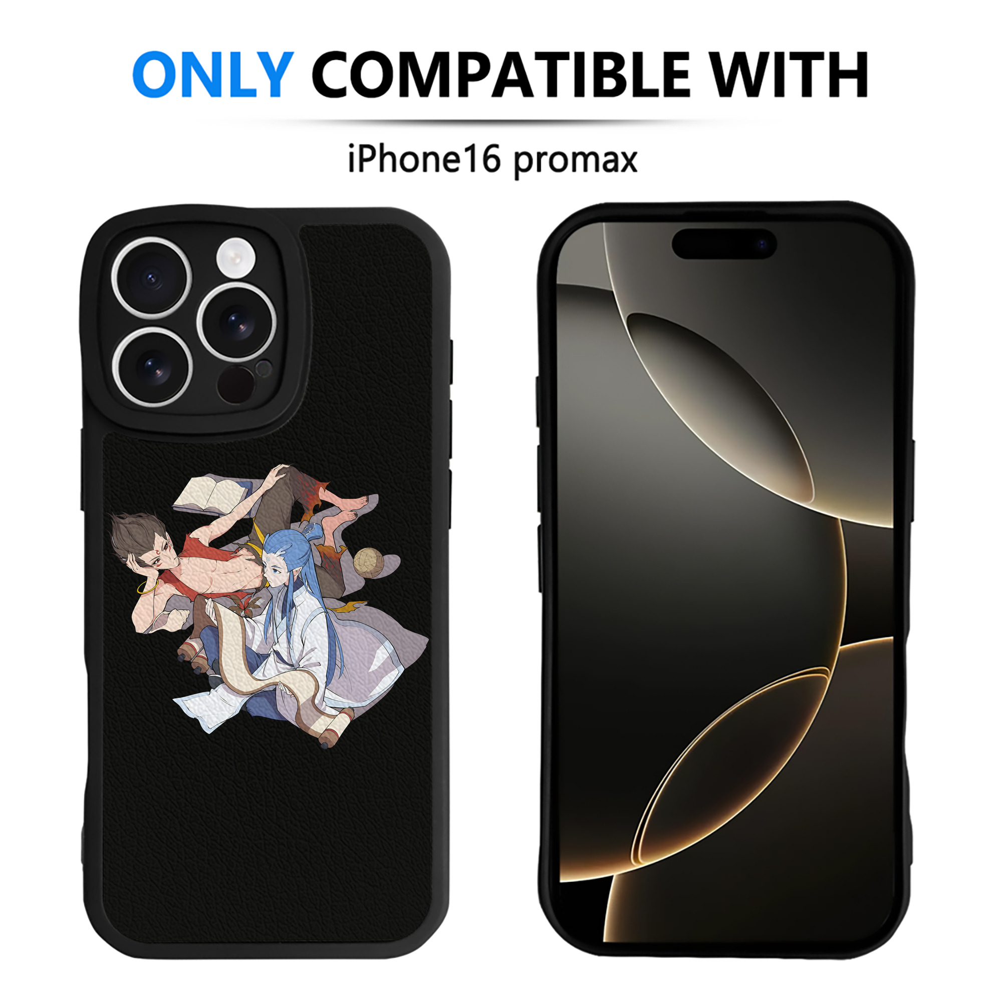 （画像用） Ne Zha 2 ナタ 魔童の大暴れ 【iPhone 16シリーズ対応】シリコンスマホケース（レザー調） 材質：シリコン
